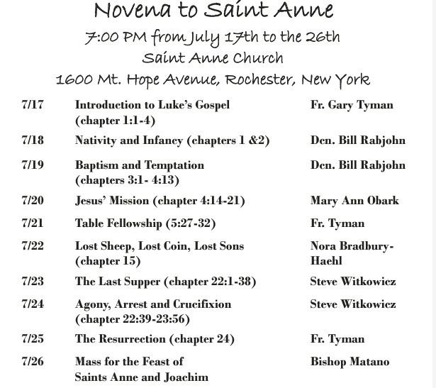 Novena St Anne - 2024 